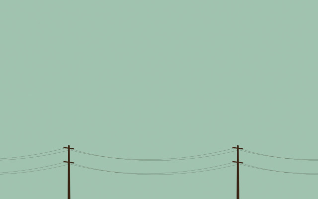 Green sky power lines telephone free wallpaper - medium preview image