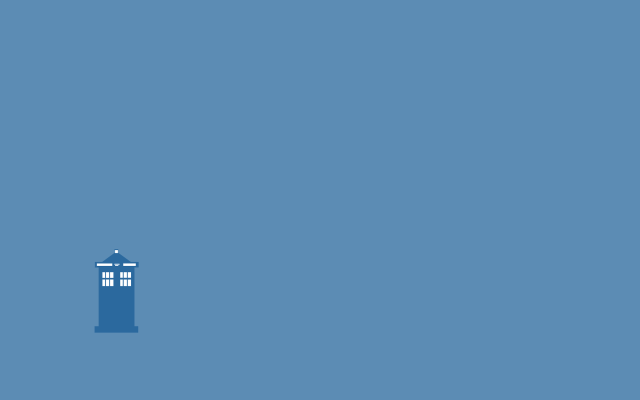 Blue phone booth clock sky free wallpaper - medium preview image