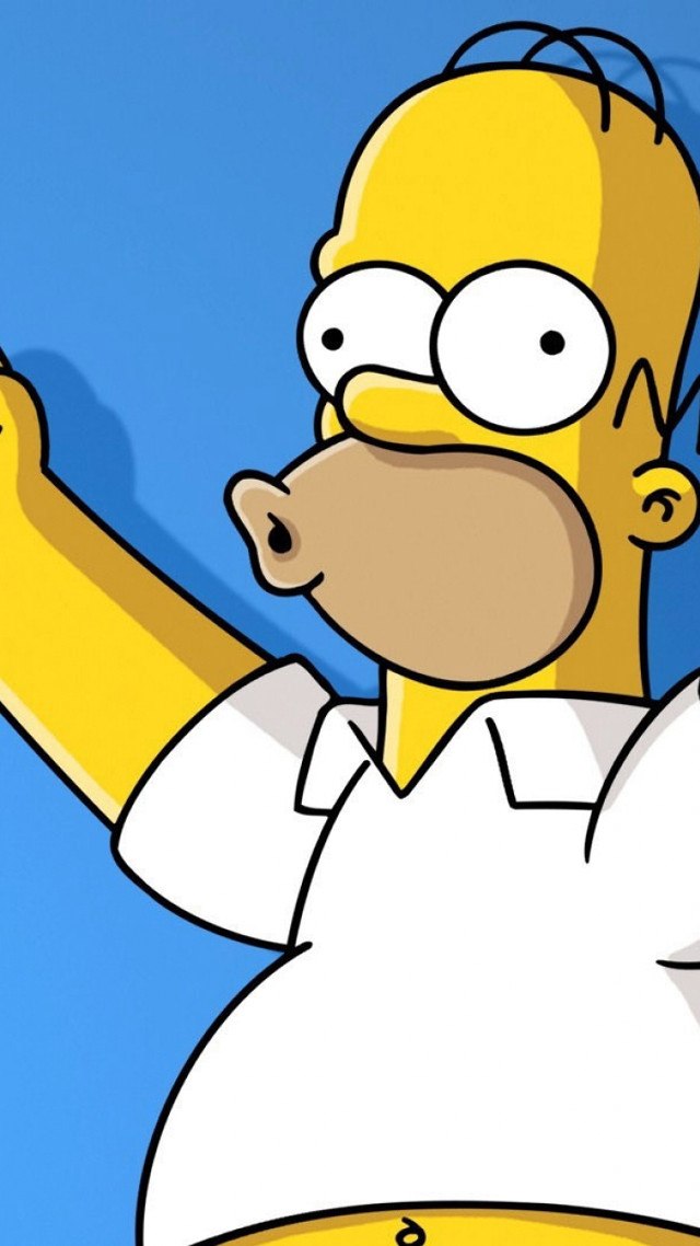 Man white shirt pointing blue free wallpaper - medium preview image