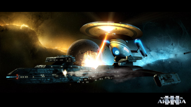 Sci fi spacecraft battle explosion free wallpaper - medium preview image
