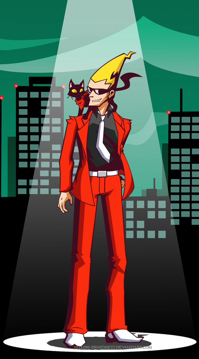 Man red suit yellow hat free wallpaper - medium preview image