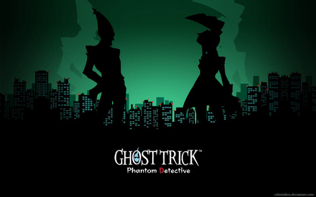 Couple people city skyline ghost free wallpaper - medium preview image
