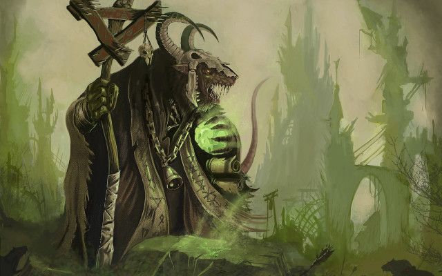 Man horned head cross shoulder free wallpaper - medium preview image