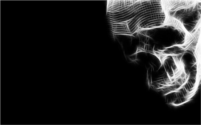 Skull black white photo background #3 free wallpaper - medium preview image