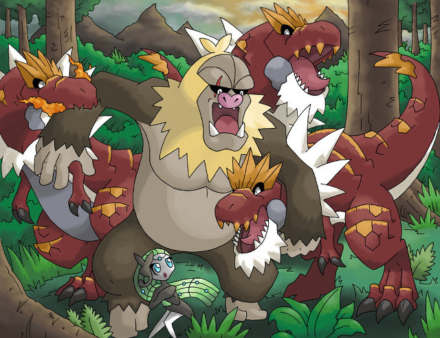 Cartoon characters forest trees bushes free wallpaper - medium preview image