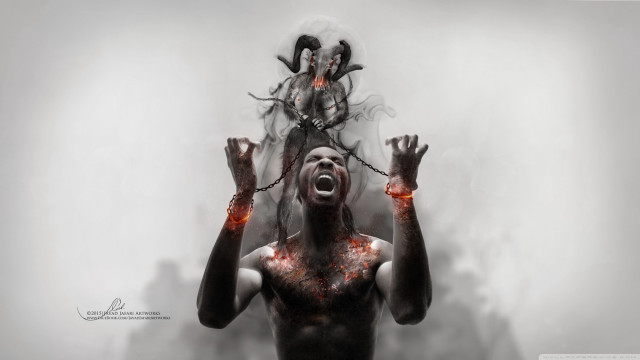 Man demon hands air image free wallpaper - medium preview image