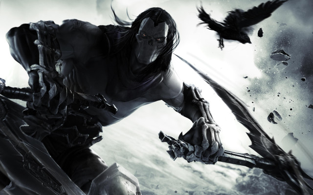 Woman sword bird flying sky free wallpaper - medium preview image