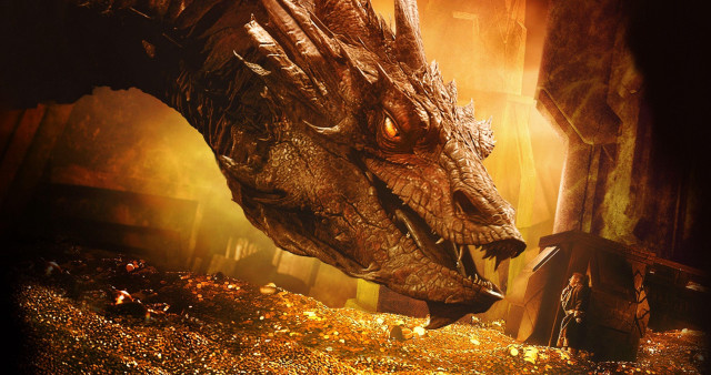 Dragon flying over man in free wallpaper - medium preview image