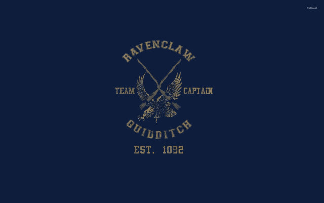 Blue background gold emblem crossed free wallpaper - medium preview image