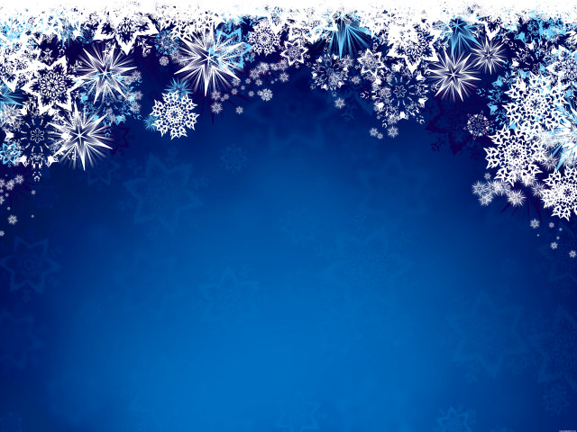 Blue background snowflakes christmas card free wallpaper - medium preview image