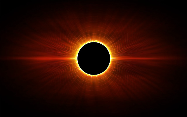 Black hole red light bright free wallpaper - medium preview image
