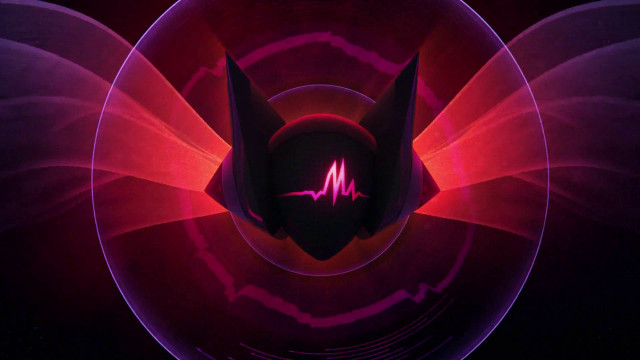 Purple red abstract heartbeat symbol free wallpaper - medium preview image
