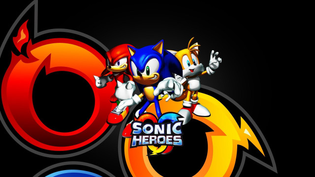 Sonic group hedgehogs black background free wallpaper - medium preview image