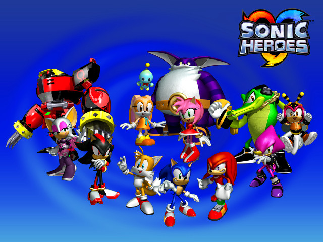 Cartoon characters blue background sonic free wallpaper - medium preview image