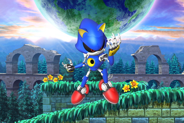 Sonic bridge green planet blue free wallpaper - medium preview image
