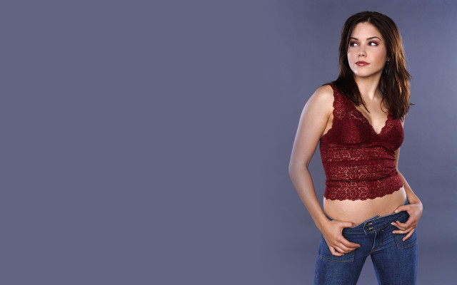 Woman red top hands hips #2 free wallpaper - medium preview image