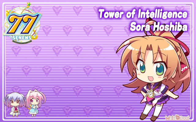 Cartoon character purple background girl free wallpaper - medium preview image