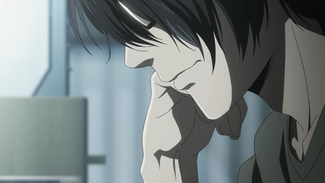 Man blackhair glasses profile indoor free wallpaper - medium preview image