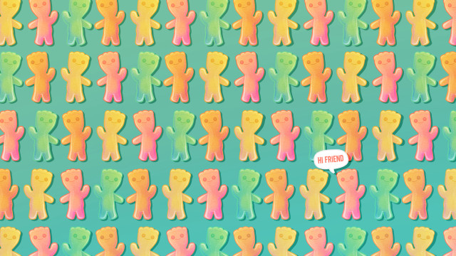 Colorful teddy bears not touch free wallpaper - medium preview image