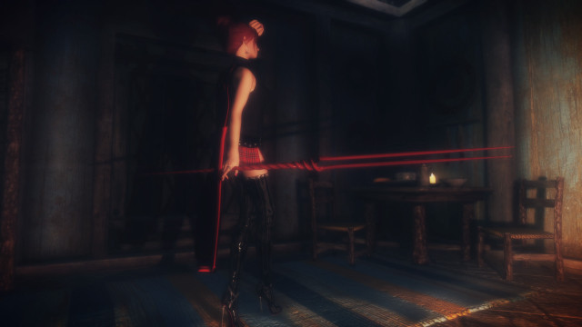 Woman red hat standing room free wallpaper - medium preview image
