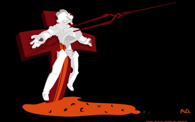 White robot red cross chest free wallpaper - medium preview image