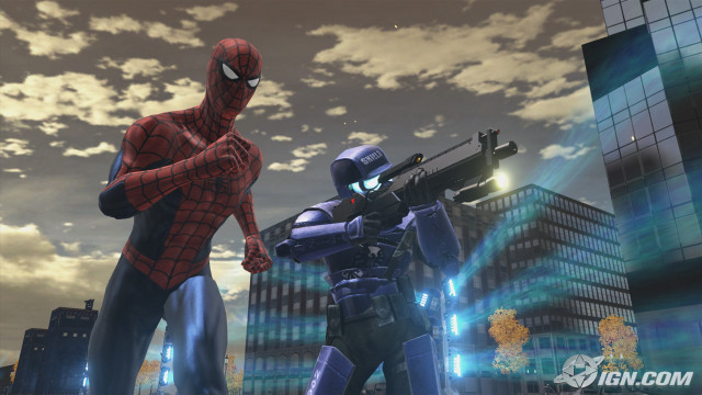 Spider man robot city gun free wallpaper - medium preview image