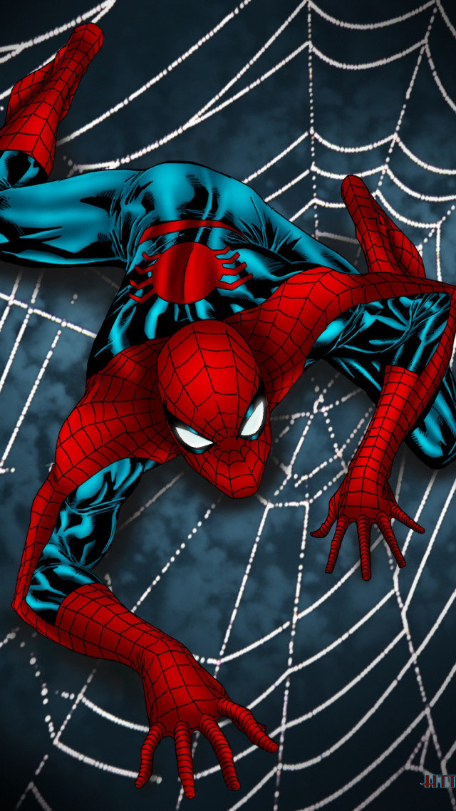 Spider man laying web covered free wallpaper - medium preview image