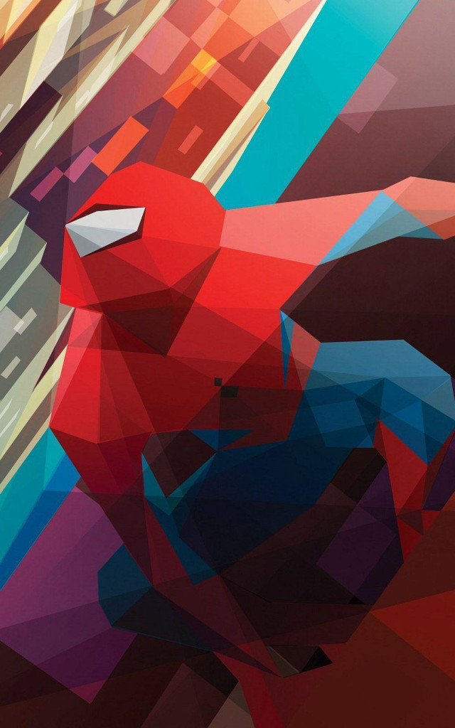 Spider man running city red free wallpaper - medium preview image