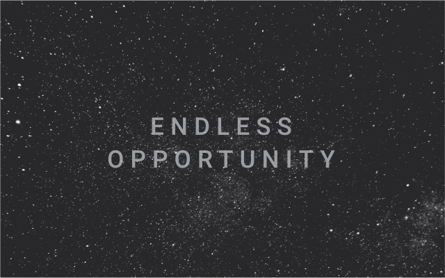 Endless opportunity black white stars free wallpaper - medium preview image