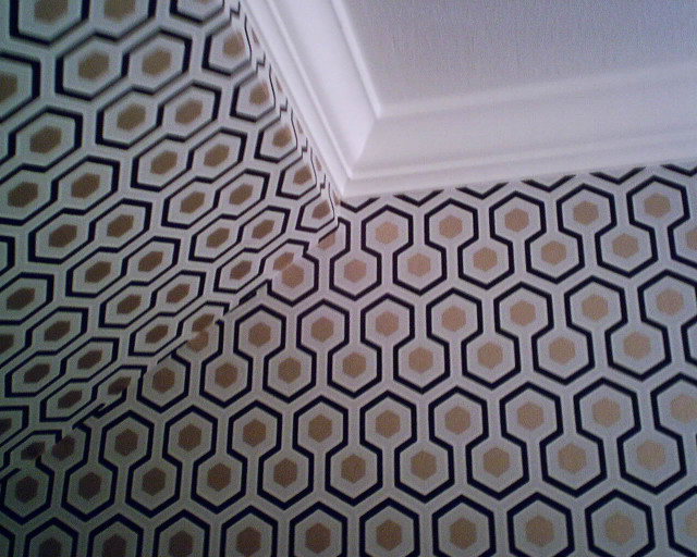 Bathroom black white pattern floor free wallpaper - medium preview image