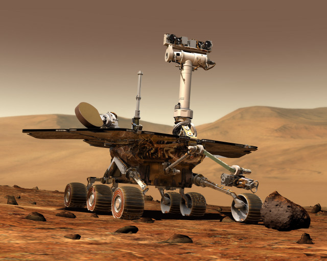 Mars rover desert camera image free wallpaper - medium preview image