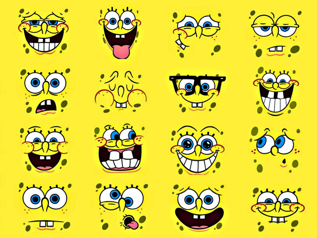 Cartoon faces expressions different funny free wallpaper - medium preview image
