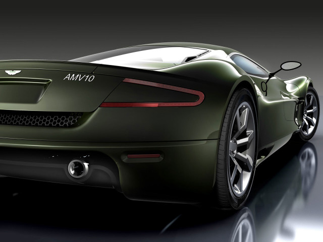 Green sports car back view free wallpaper - medium preview image
