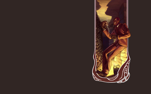 Woman doorway man behind cedric free wallpaper - medium preview image