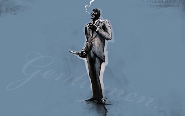 Man suit smoking cigarette lighter free wallpaper - medium preview image