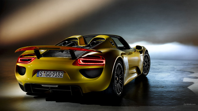 Yellow sports car red stripe #3 free wallpaper - medium preview image