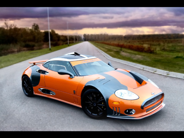 Sports car driving road sky free wallpaper - medium preview image