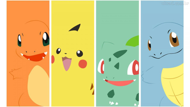 Colorful pokemons with faces and free wallpaper - medium preview image