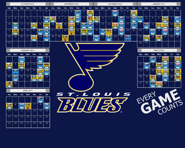 St louis blues calendar game free wallpaper - medium preview image