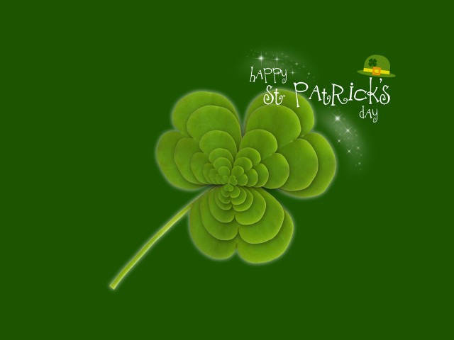 Green clover happy st patricks #3 free wallpaper - medium preview image