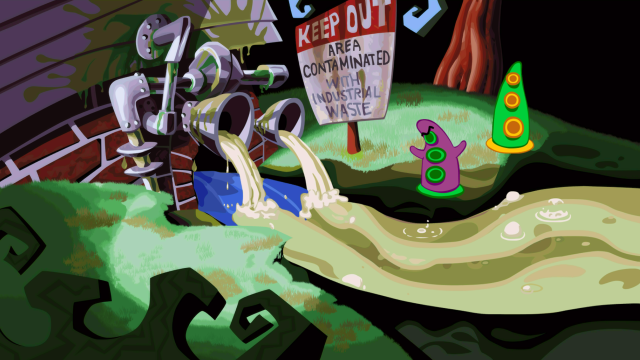 Cartoon scene sign water background free wallpaper - medium preview image