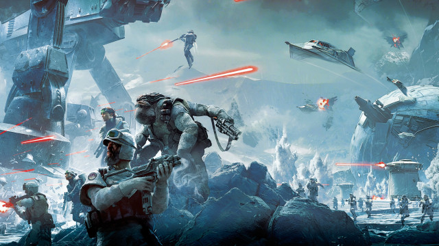 Sci fi battle robot lightsabers free wallpaper - medium preview image