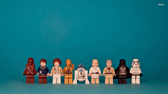 Lego star wars characters row free wallpaper - medium preview image