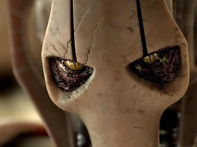 Creepy alien yellow eyes strings free wallpaper - medium preview image