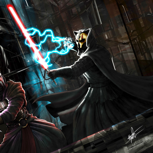 Darth vader neon saber cinematic free wallpaper - medium preview image