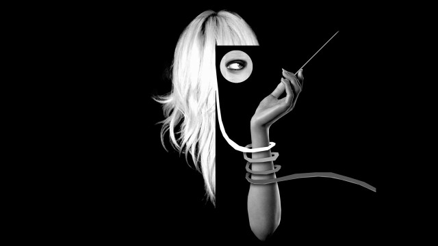Woman strange face string cigarette free wallpaper - medium preview image