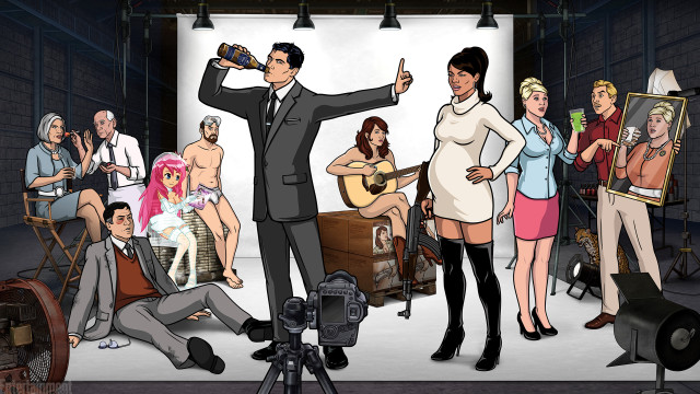 Man suit standing group people free wallpaper - medium preview image