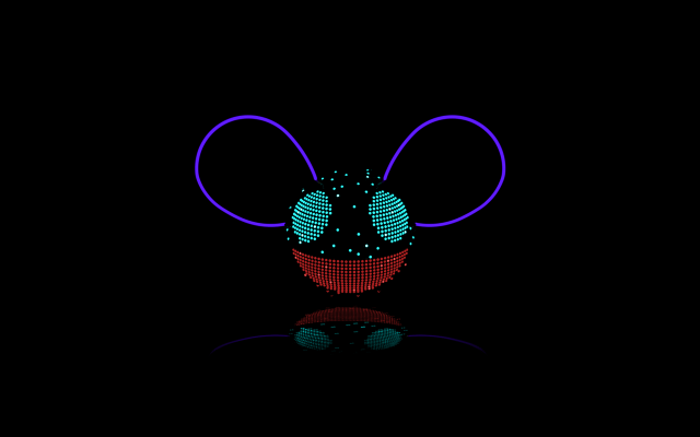 Mickey mouse head blue light free wallpaper - medium preview image