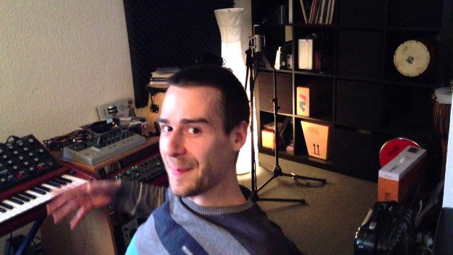 Man recording studio keyboard microphone free wallpaper - medium preview image