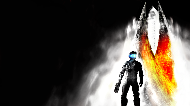 Man giant orange object dark free wallpaper - medium preview image